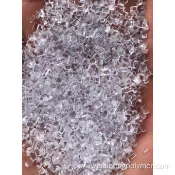 Transparent polycarbonate plastic particles